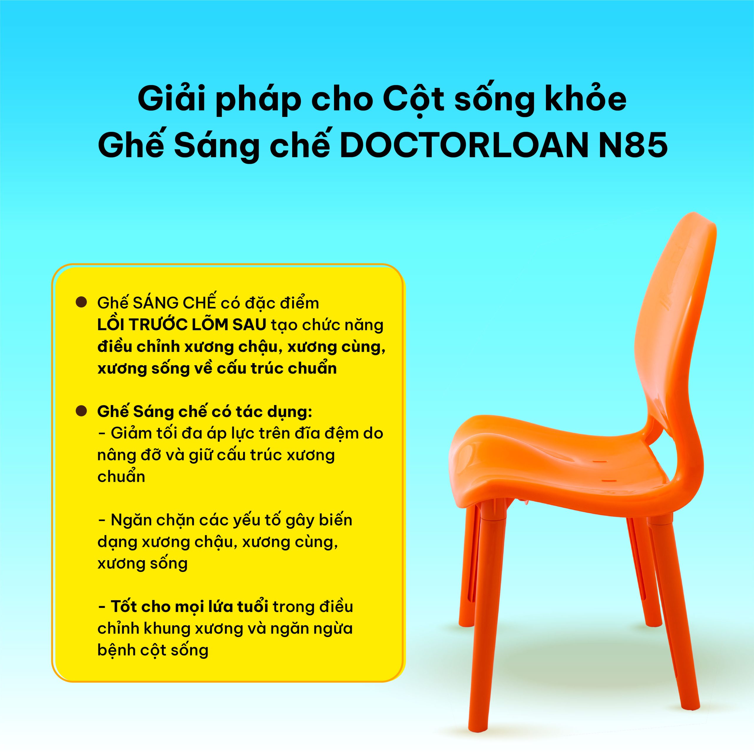 Ghế sáng chế DoctorLoan N85 CHÂN NGẮN - Ảnh 3